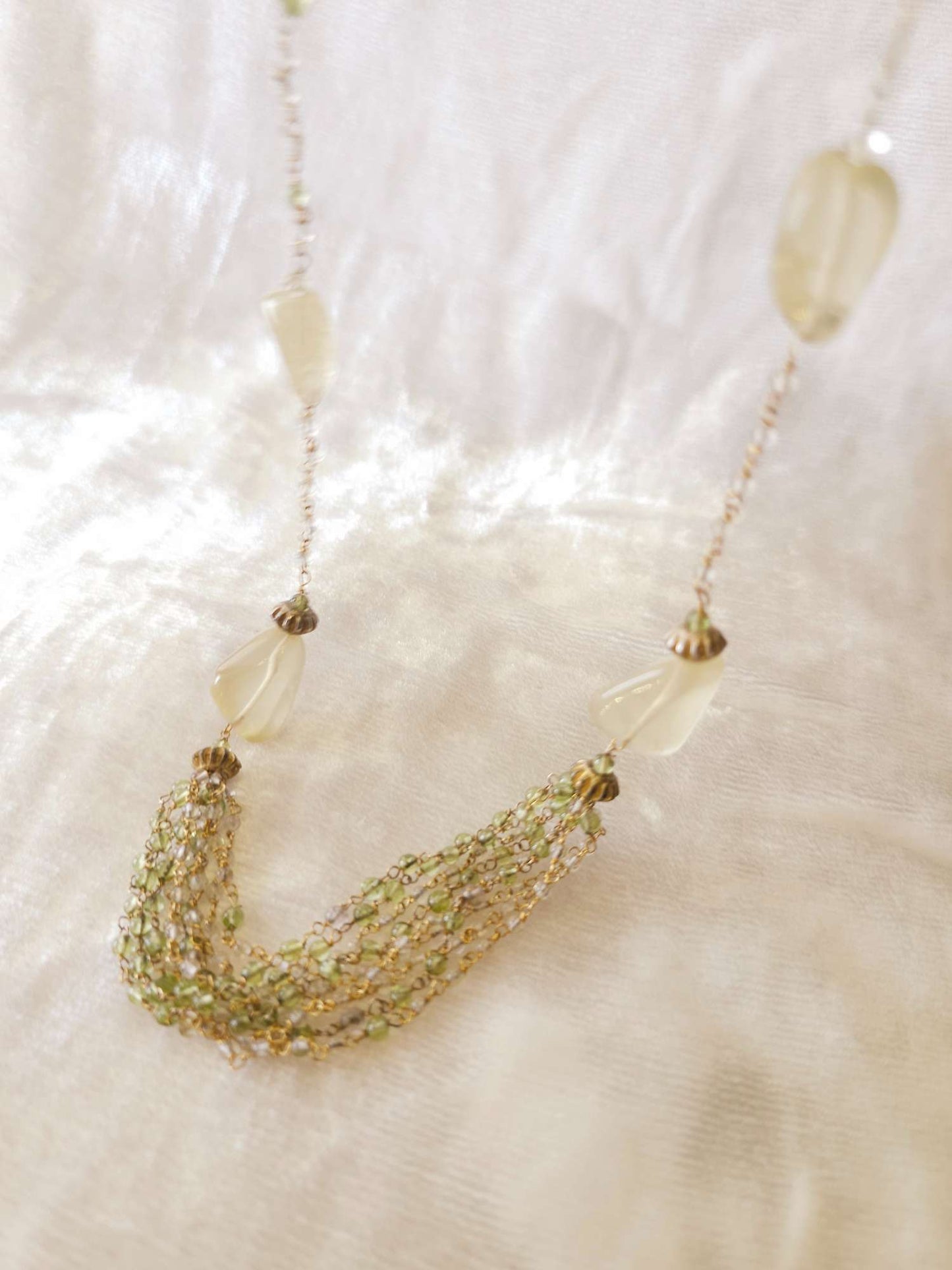 Peridot unisex chain necklace
