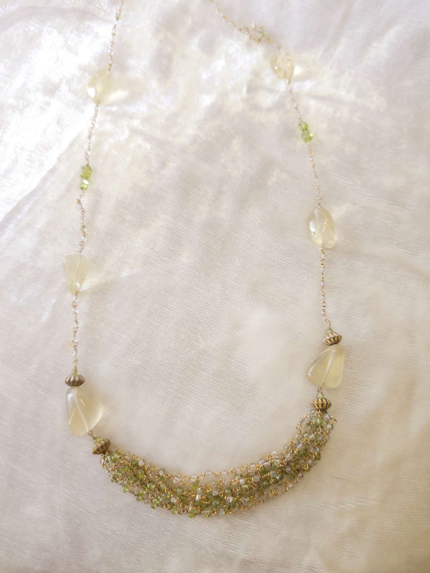 Peridot unisex chain necklace