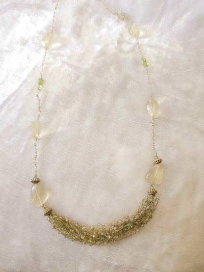 Peridot unisex chain necklace