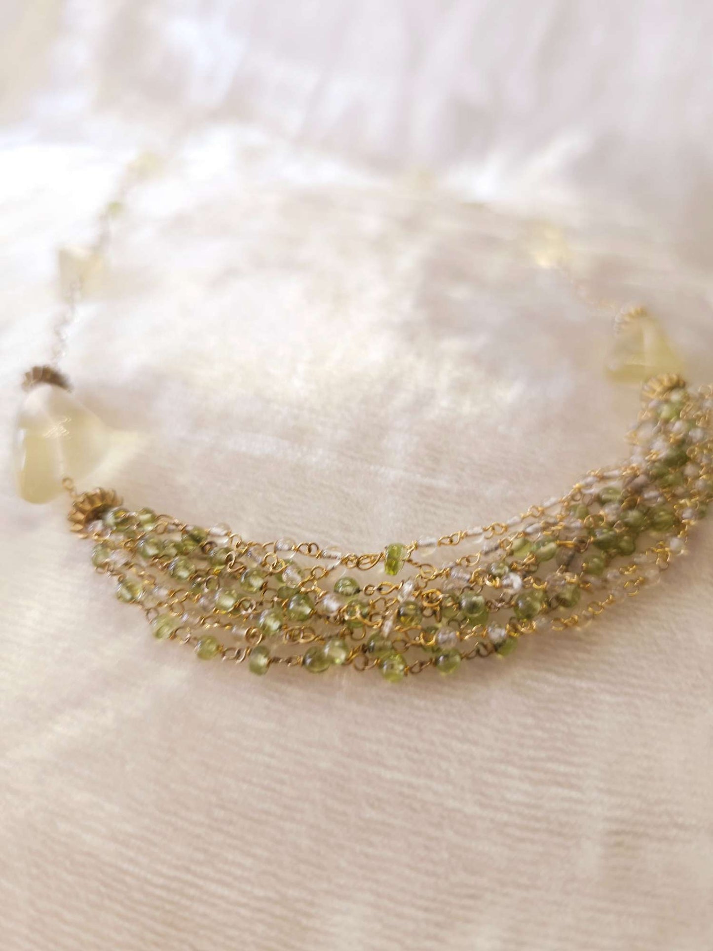 Peridot unisex chain necklace