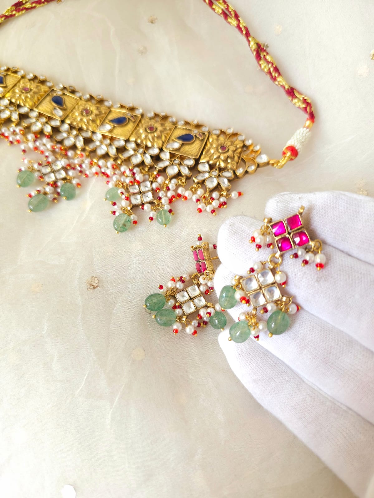 Shalimar golden choker set