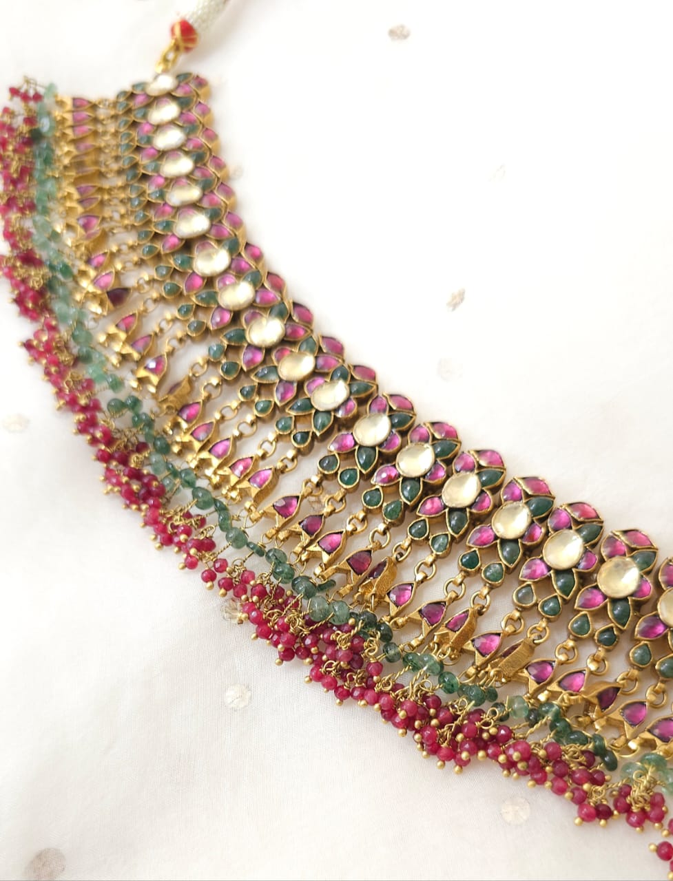 Rhodolite gulkand necklace set