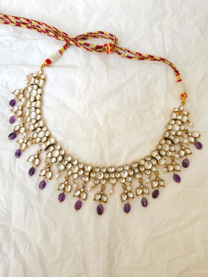 Moh-maya amethyst necklace set