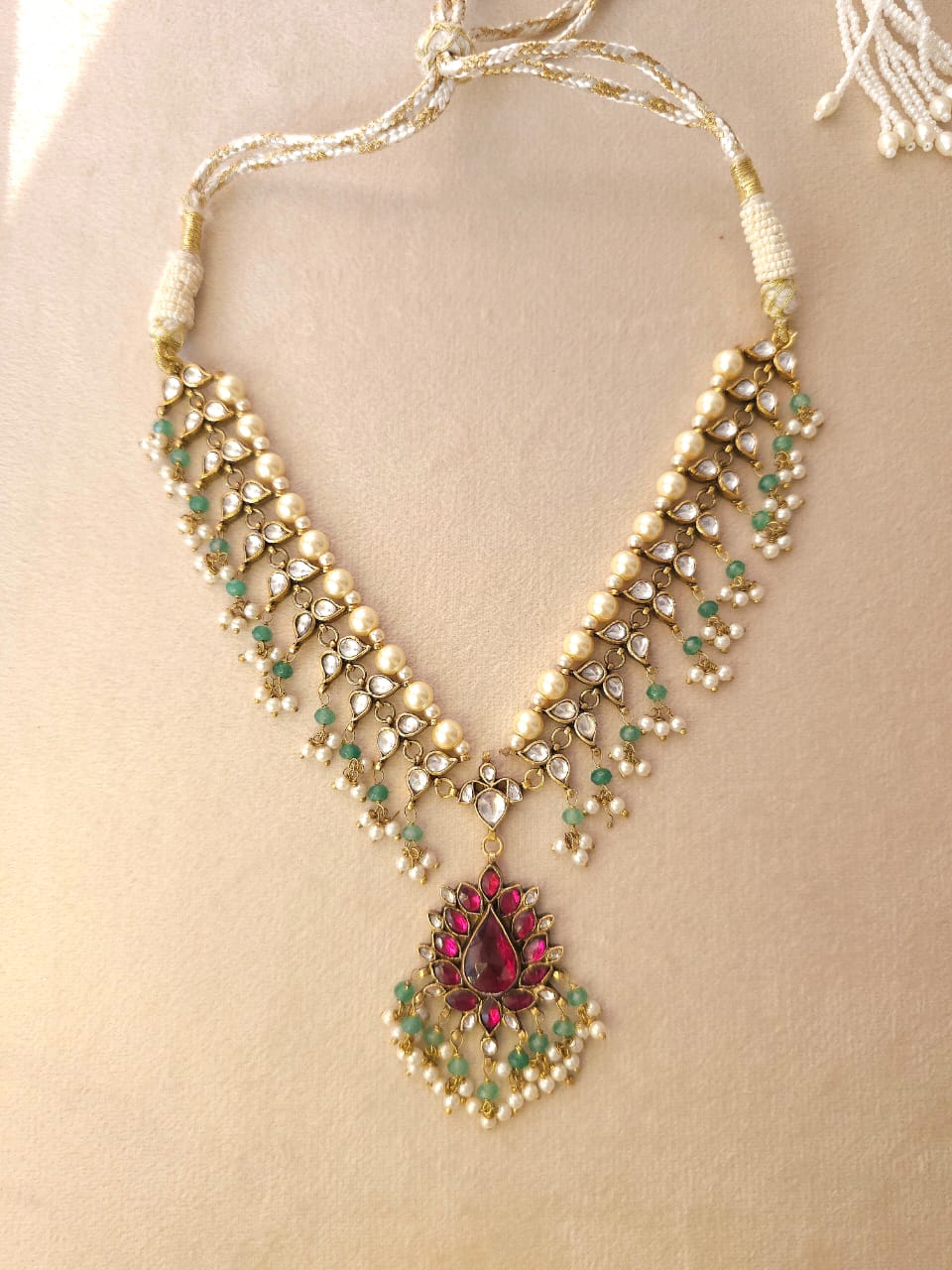 Pushkara rhodolite necklace