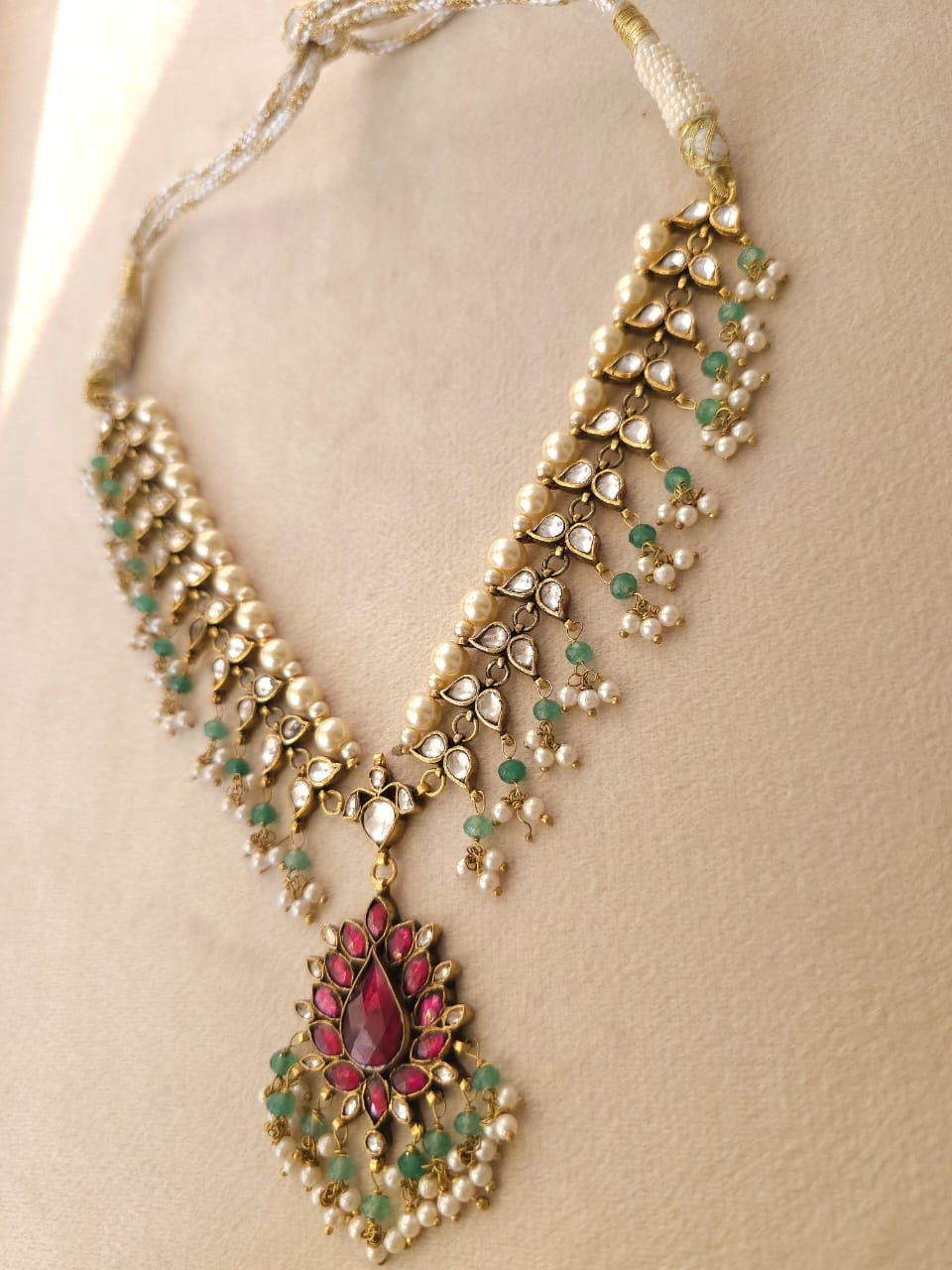 Pushkara rhodolite necklace
