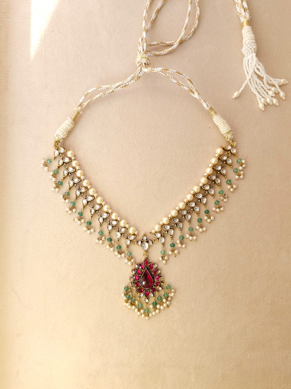 Pushkara rhodolite necklace