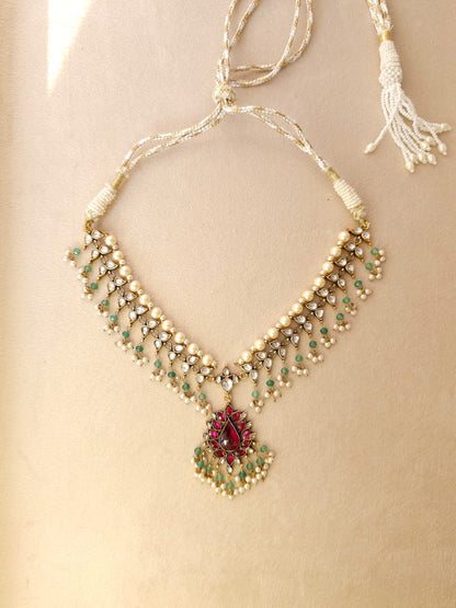 Pushkara rhodolite necklace