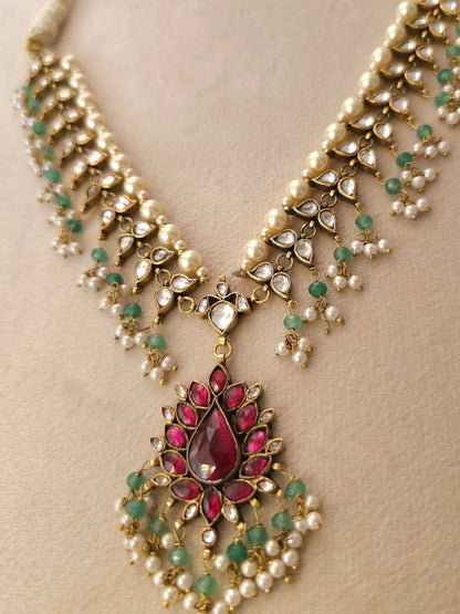 Pushkara rhodolite necklace