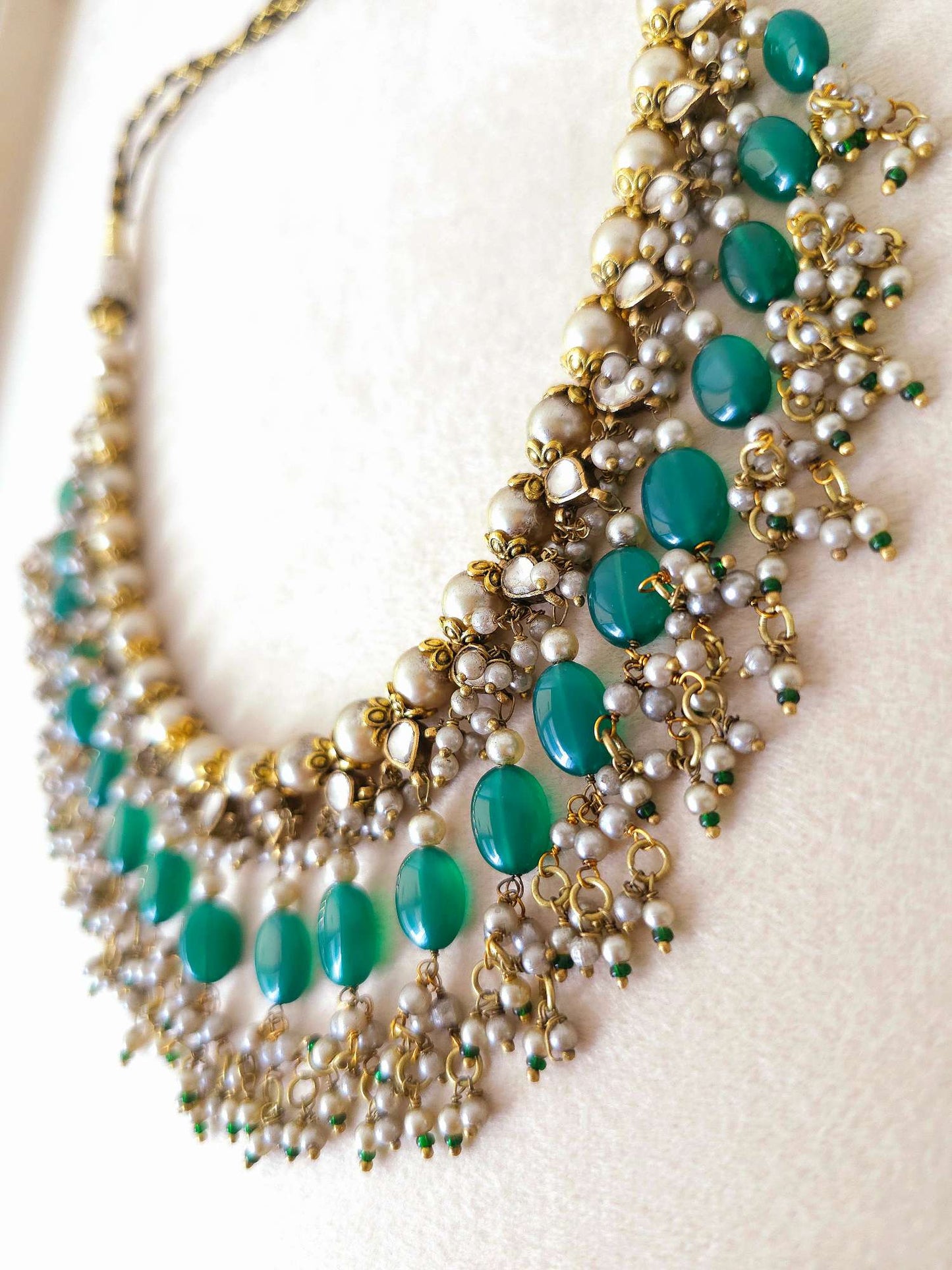 Raas-leela onyx necklace