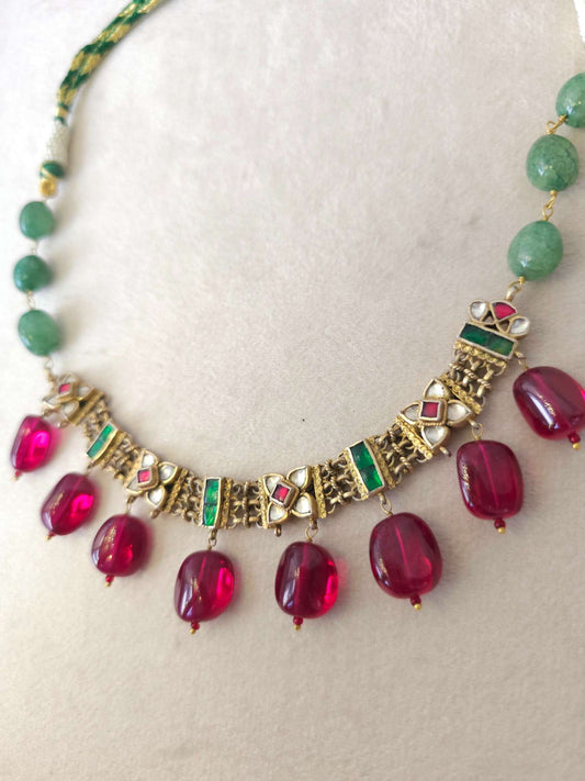 Winter candy antique necklace