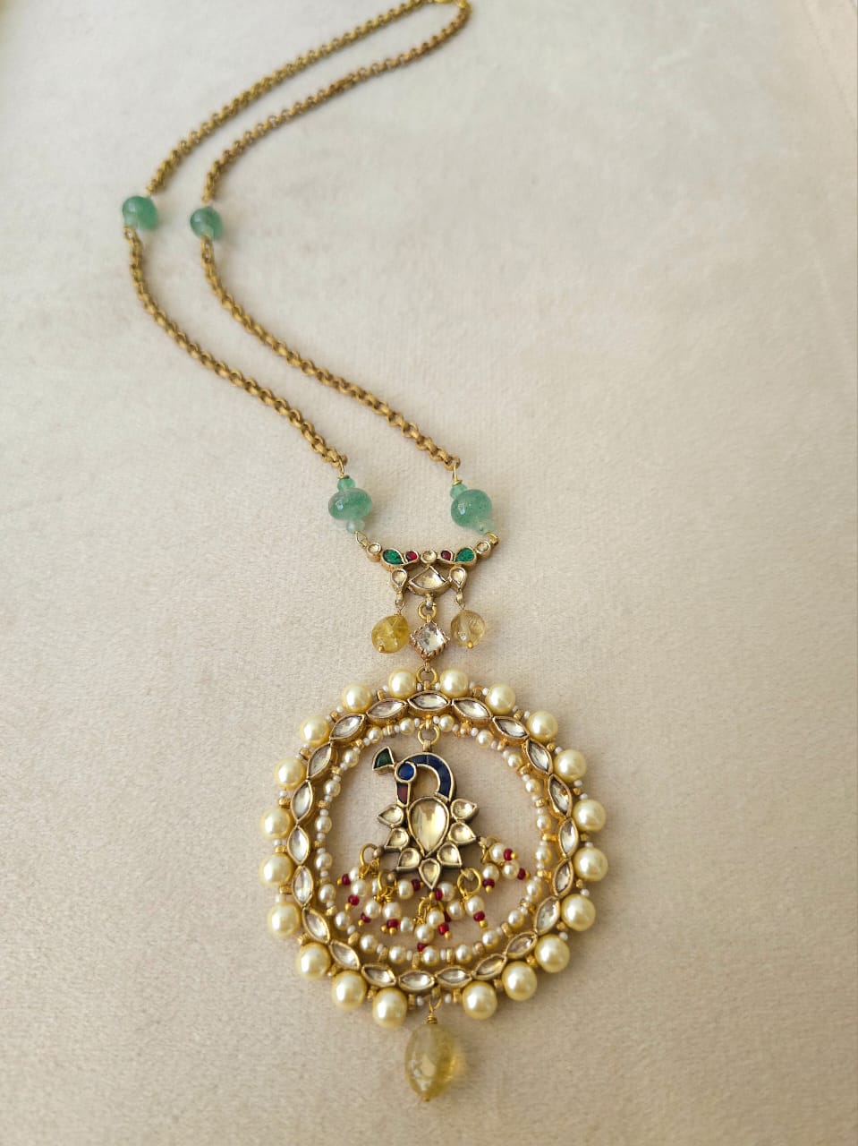 Vintage peacock necklace
