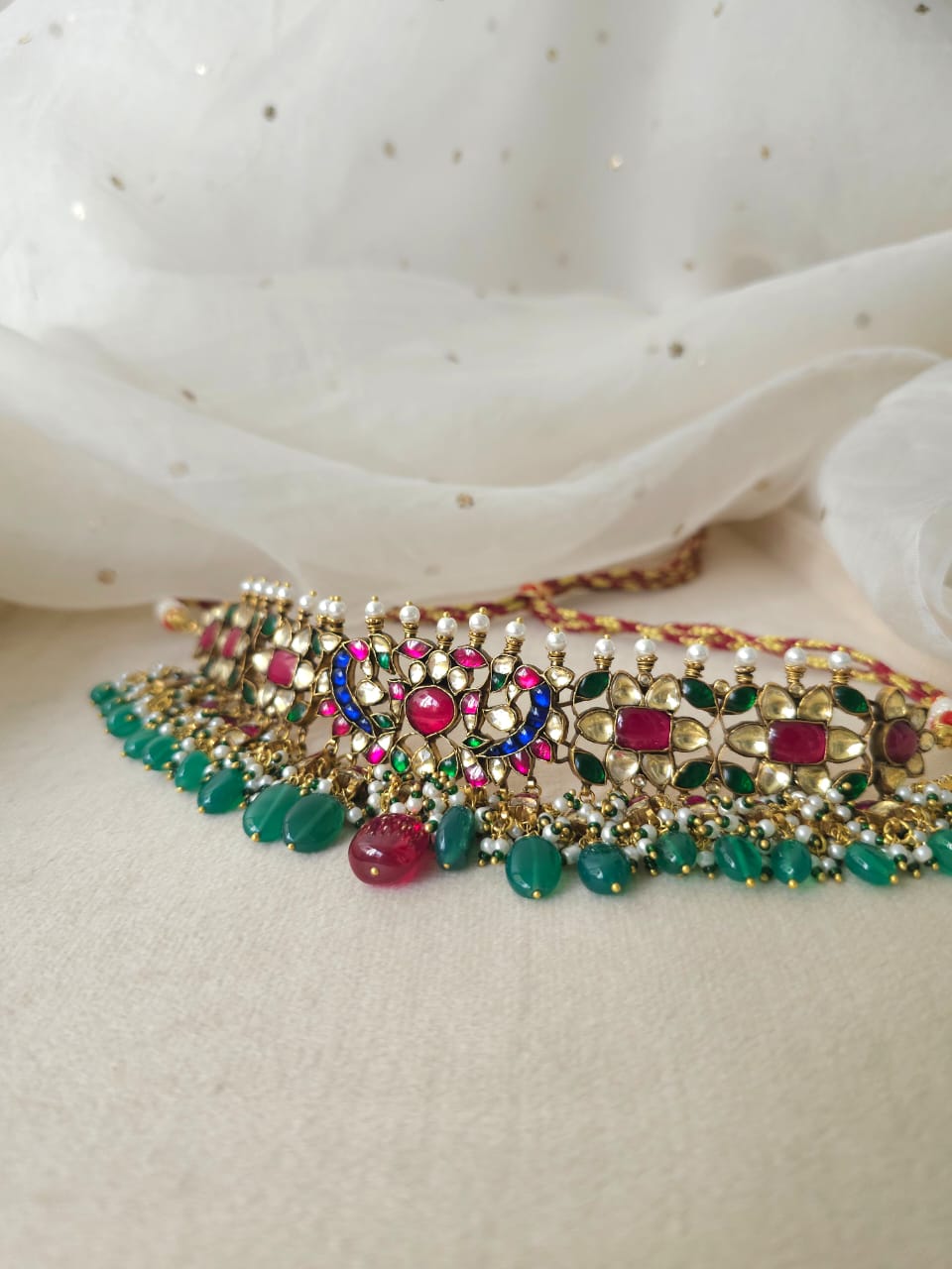 Harlequin vintage choker necklace