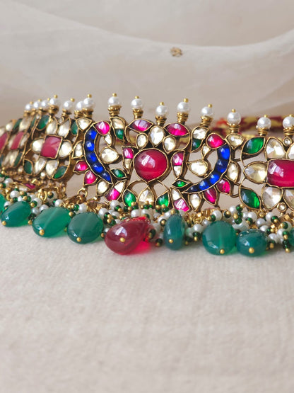 Harlequin vintage choker necklace