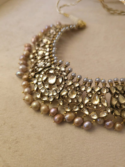 Late 19th century silver necklace set