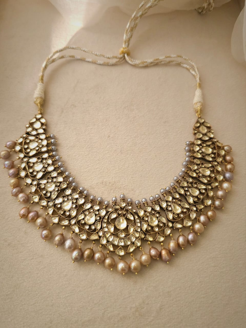 Late 19th century silver necklace set