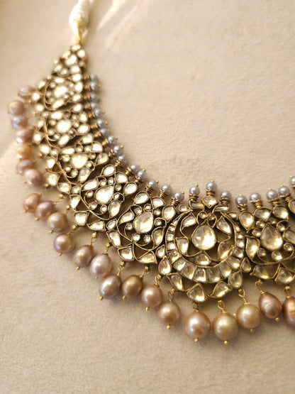 Late 19th century silver necklace set