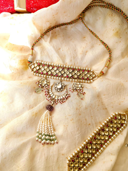 Scarlet affair tassel necklace set