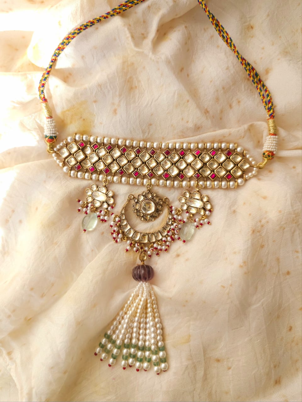 Scarlet affair tassel necklace set