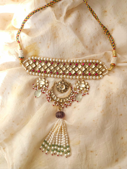 Scarlet affair tassel necklace set