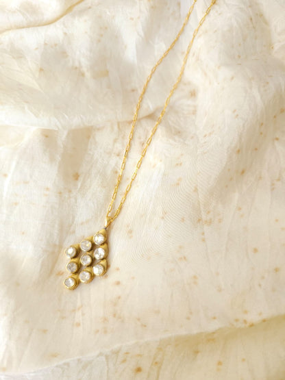 Peepal gate silver pendant necklace