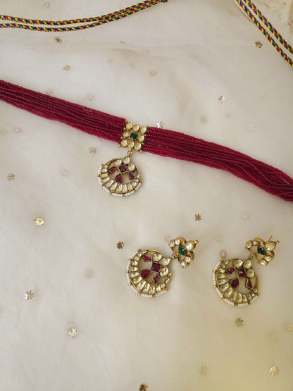 Belasagar cherry necklace set
