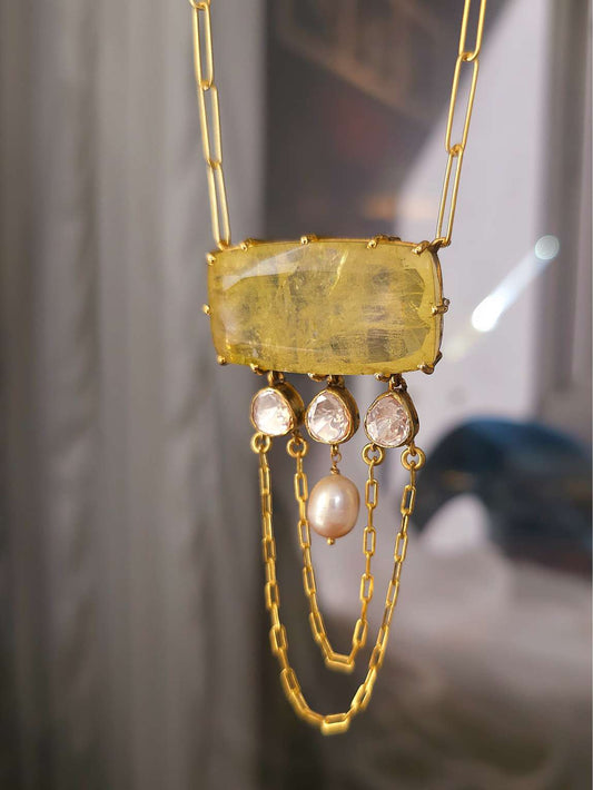 Angoori silver necklace