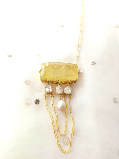 Angoori silver necklace
