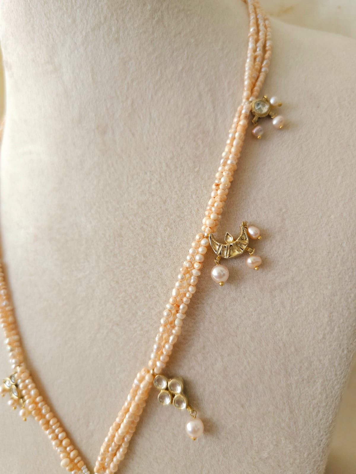 Turquoise blush silver necklace