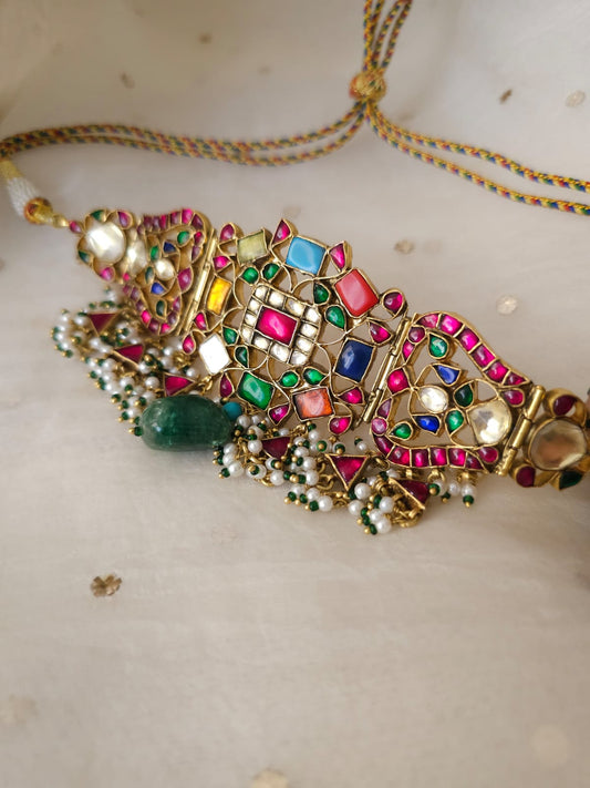 Navratan d'art necklace