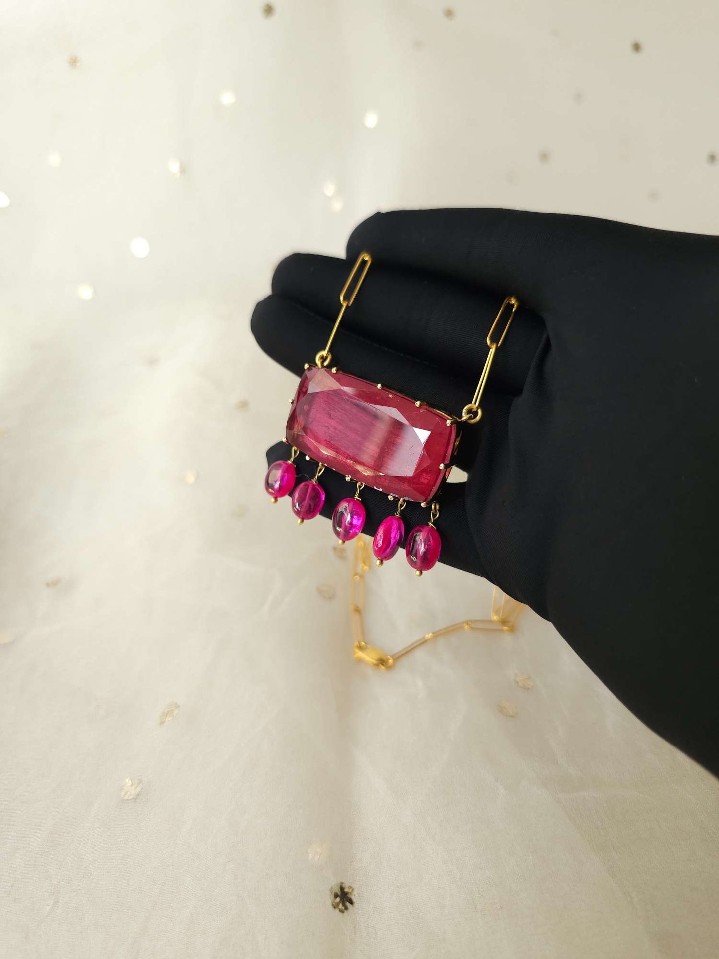 Shiraz silver necklace