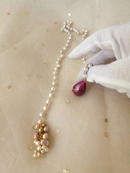 Syrah ruby drop necklace