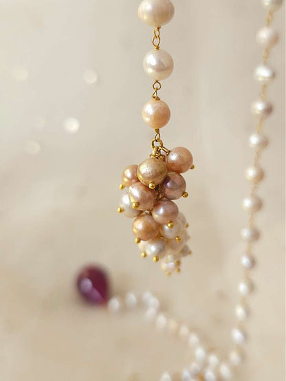Syrah ruby drop necklace