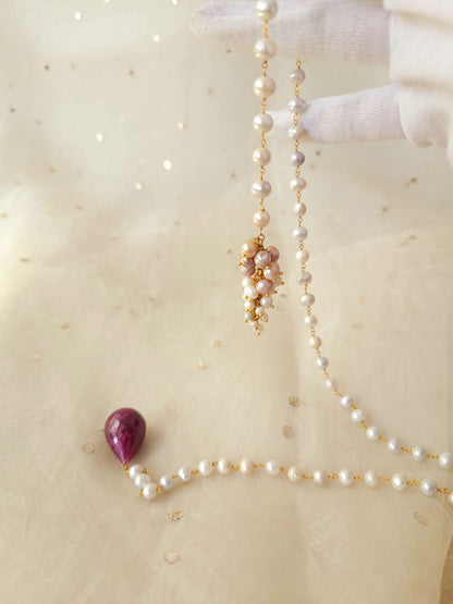 Syrah ruby drop necklace