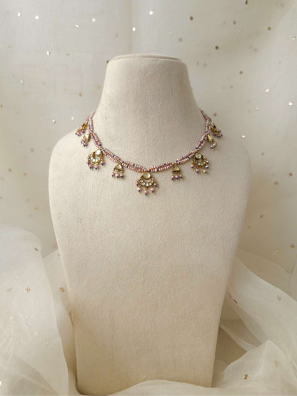 Blush moon necklace