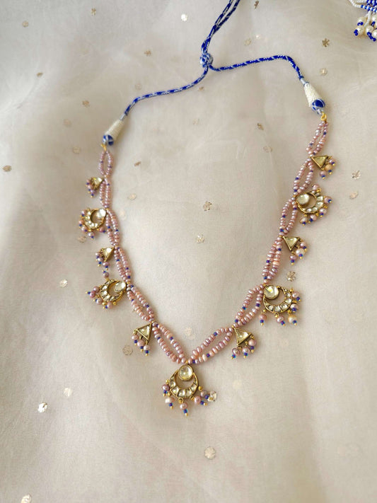 Blush moon necklace