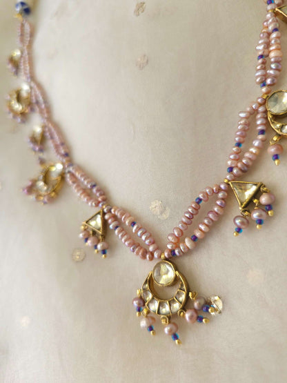 Blush moon necklace