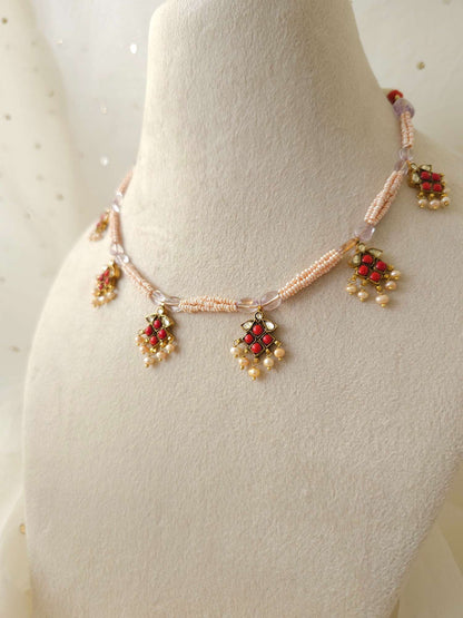 Coral blush necklace