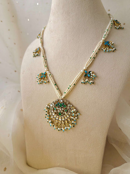 Paan kamal long necklace set