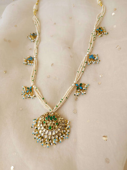 Paan kamal long necklace set