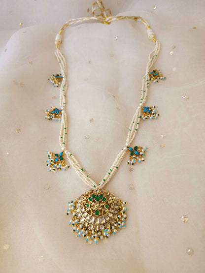 Paan kamal long necklace set