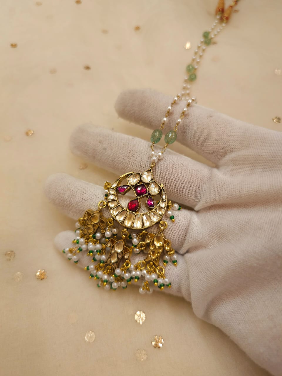 Surmai moon pendant necklace