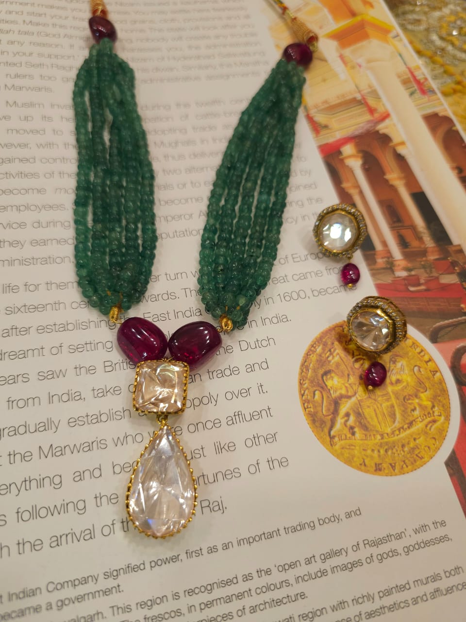 Pear moissanite gem necklace set