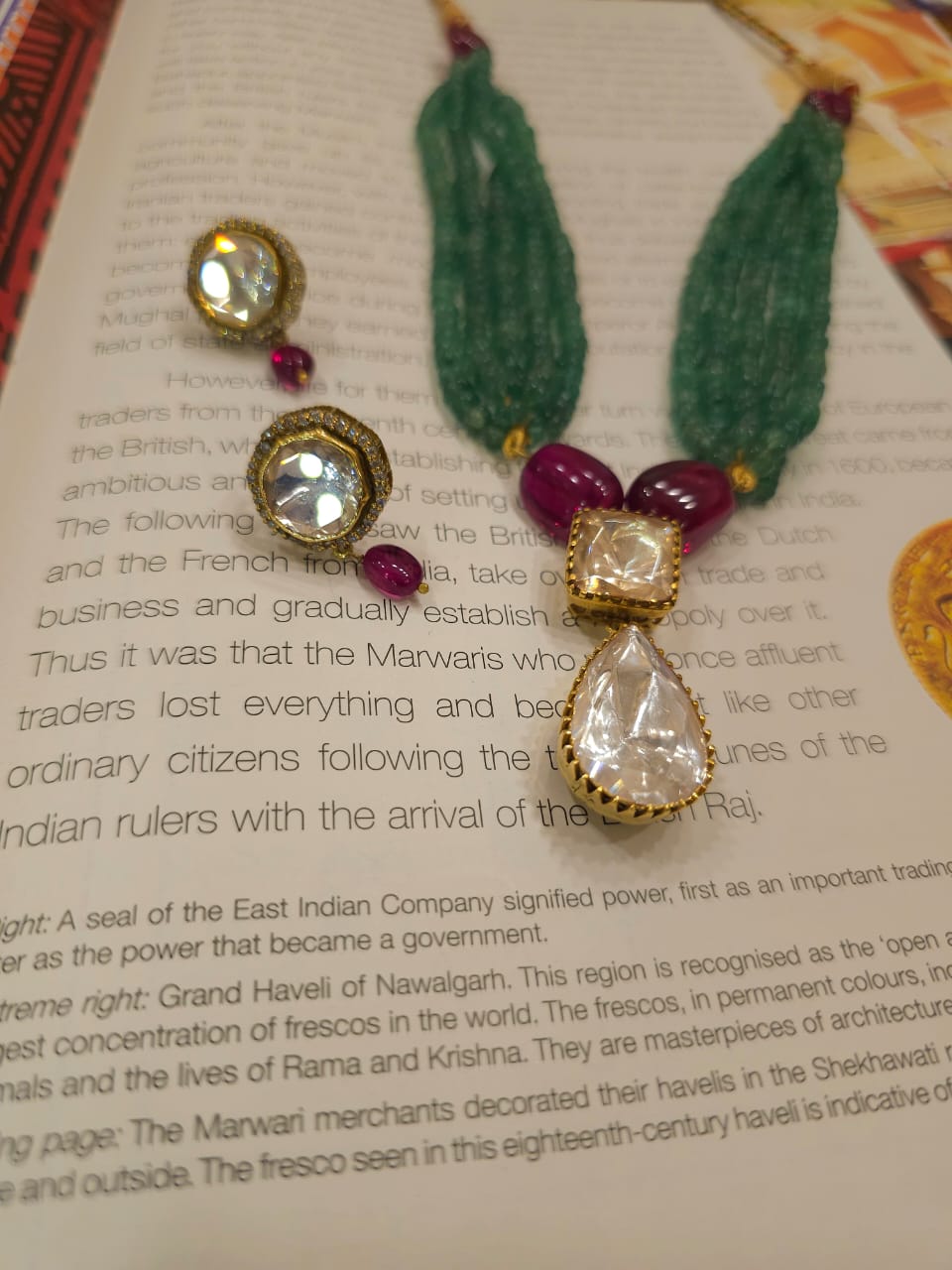 Pear moissanite gem necklace set