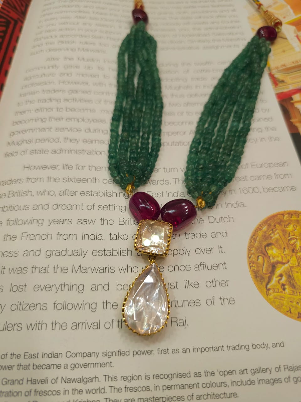 Pear moissanite gem necklace set