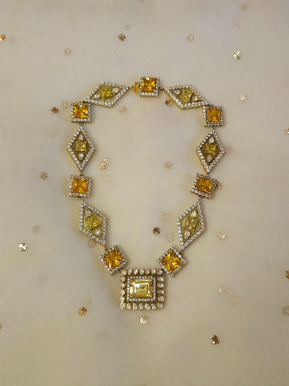 Carlton champagne silver necklace