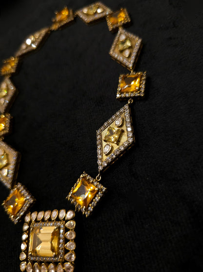 Carlton champagne silver necklace