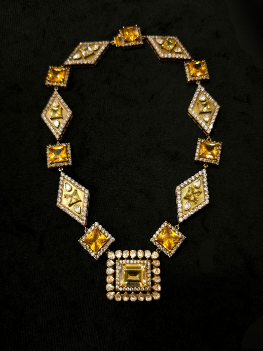 Carlton champagne silver necklace