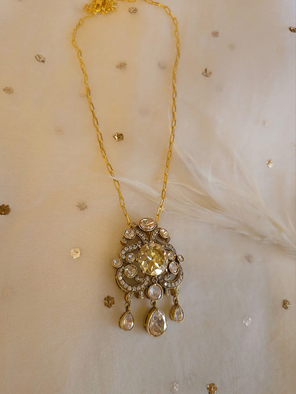 Victoria dawn silver pendant necklace