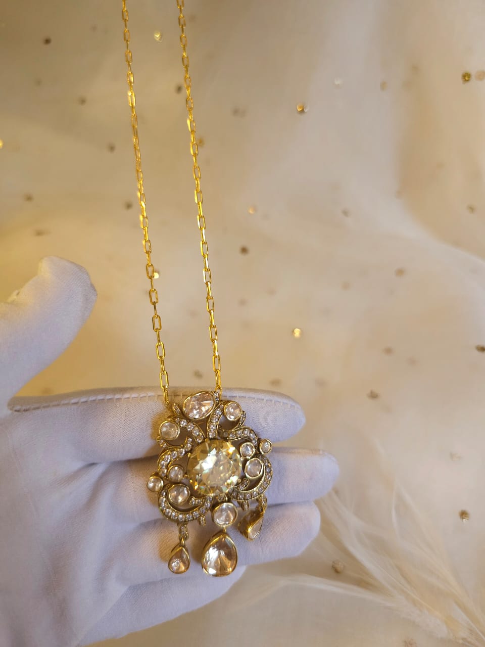 Victoria dawn silver pendant necklace