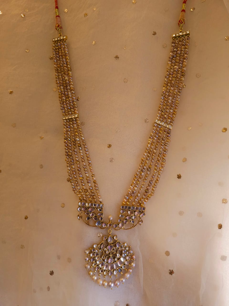 Golden belle antique polki necklace